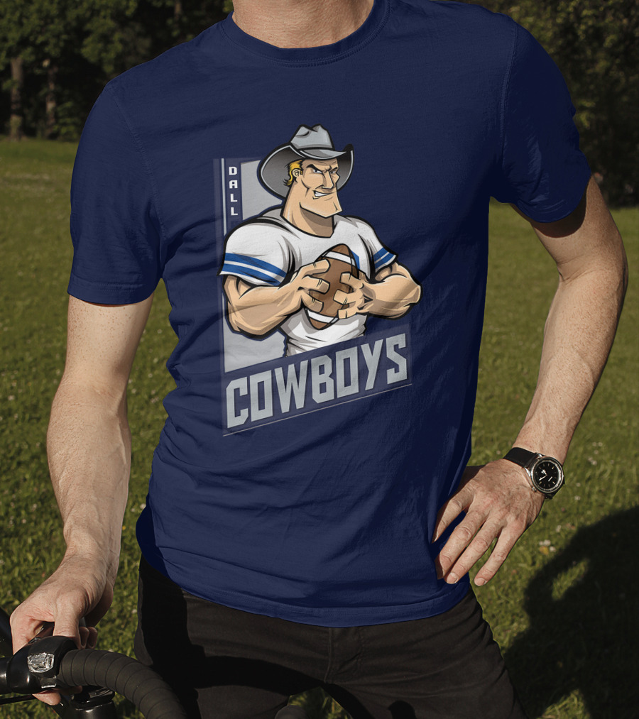Dallas Cowboys Football Cartoon Character T-Shirt