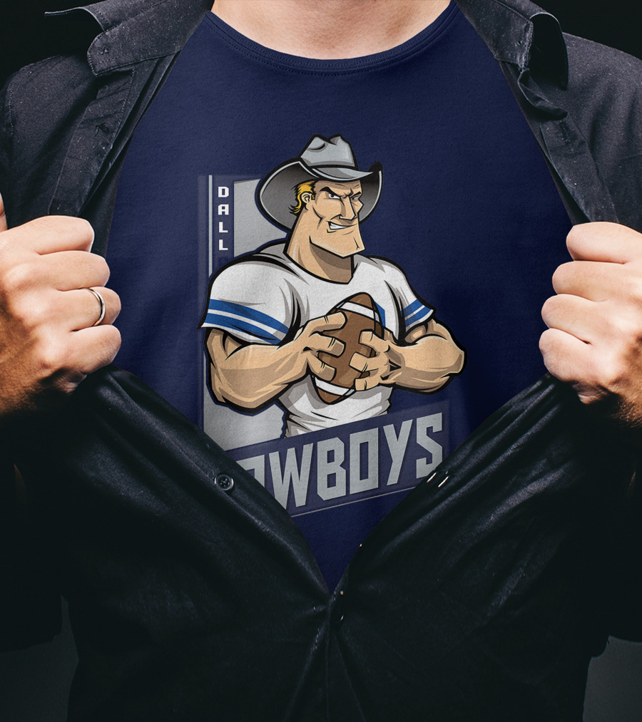 Dallas Cowboys Football Cartoon Character T-Shirt