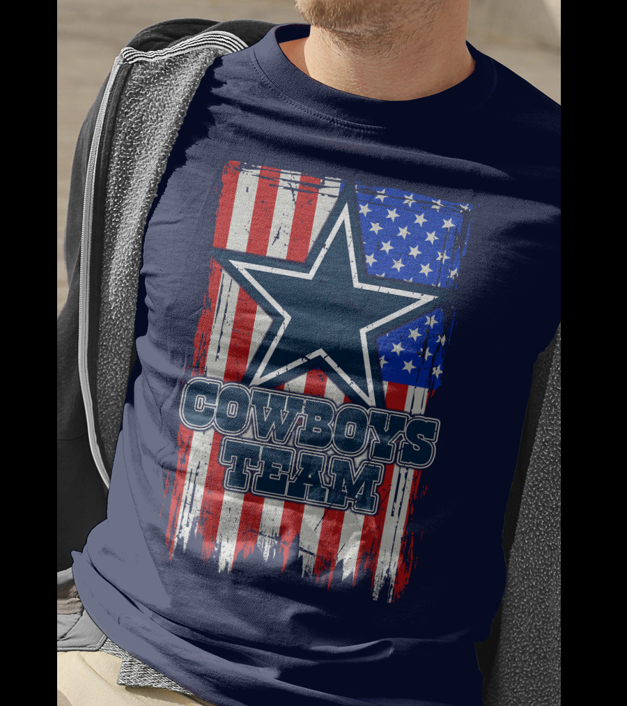 Cowboys Team Usa Flag Star T-Shirt