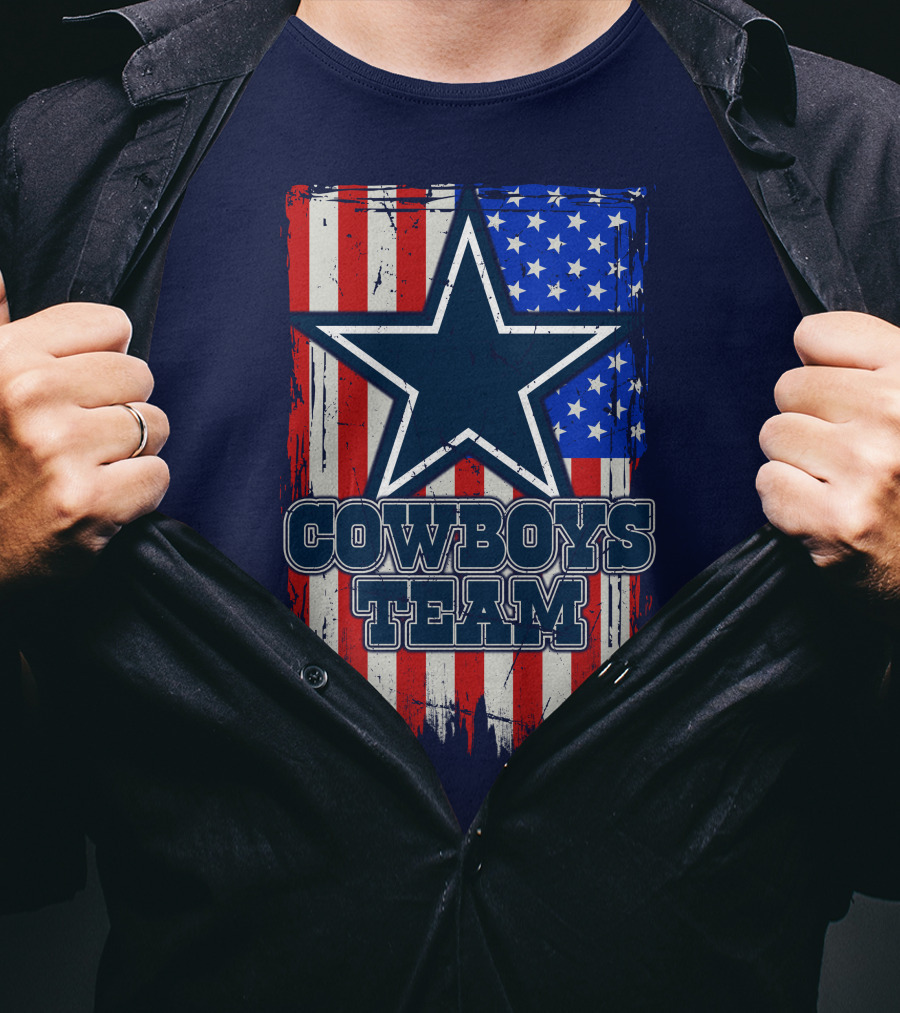 Cowboys Team Usa Flag Star T-Shirt