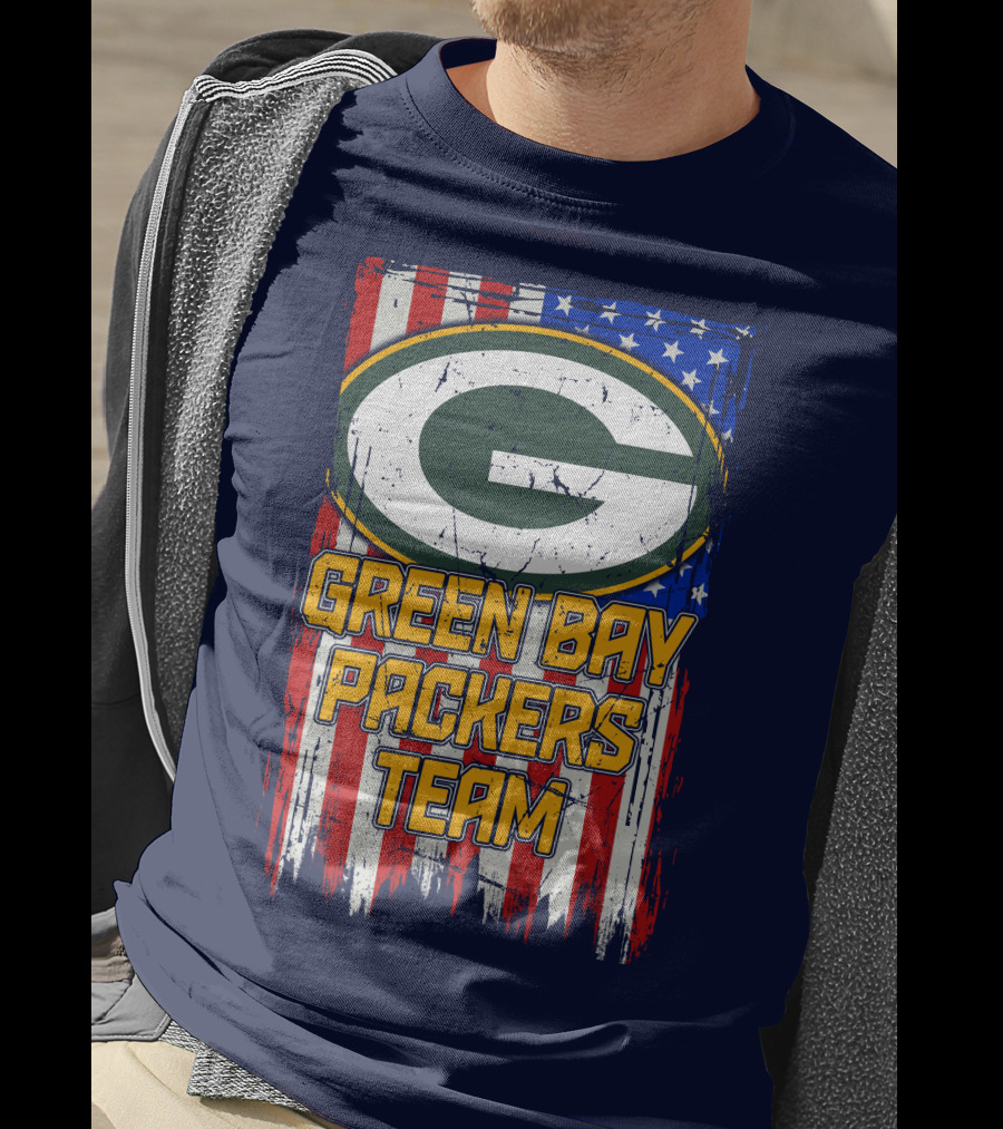 Green Bay Packers Team Flag T-Shirt