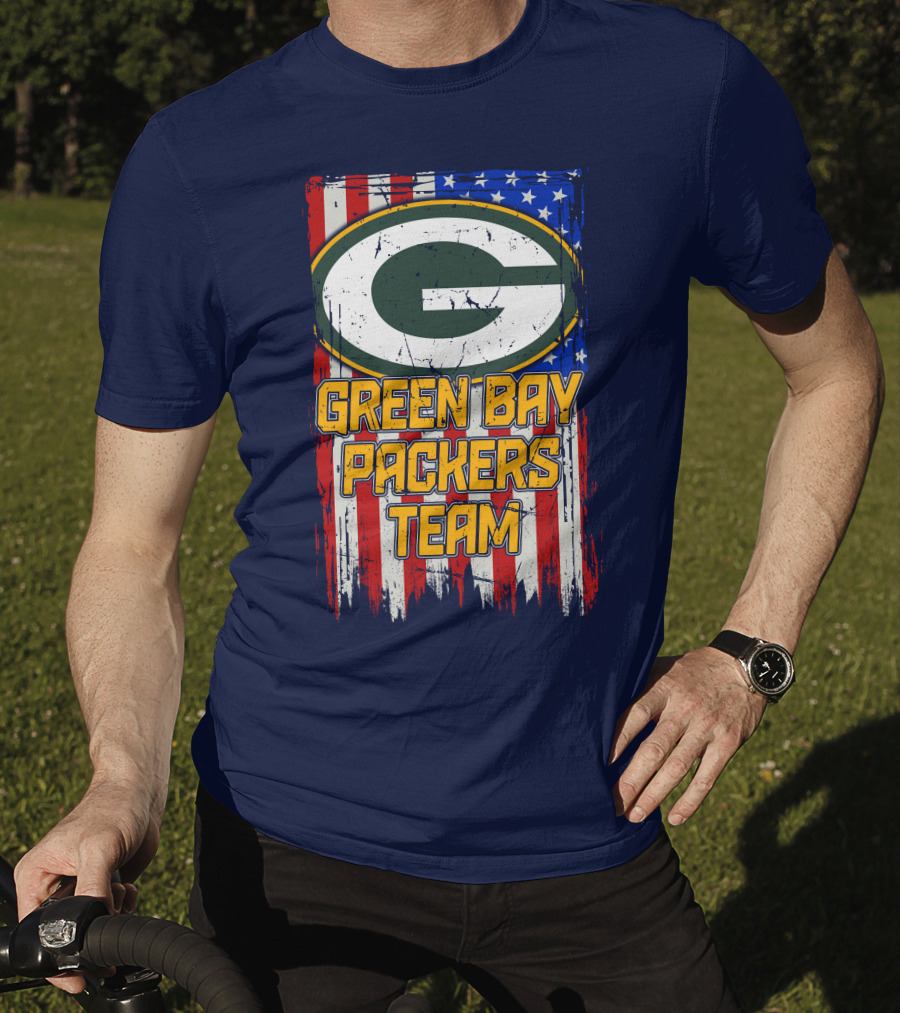 Green Bay Packers Team Flag T-Shirt