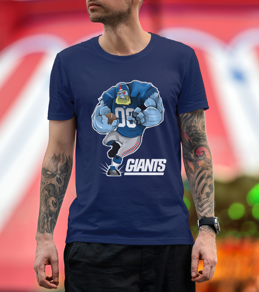 New York Giants Giants 98 Football Player Cartoon T-Shirt