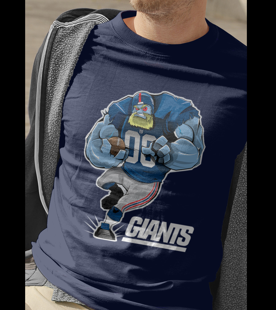 New York Giants Giants 98 Football Player Cartoon T-Shirt