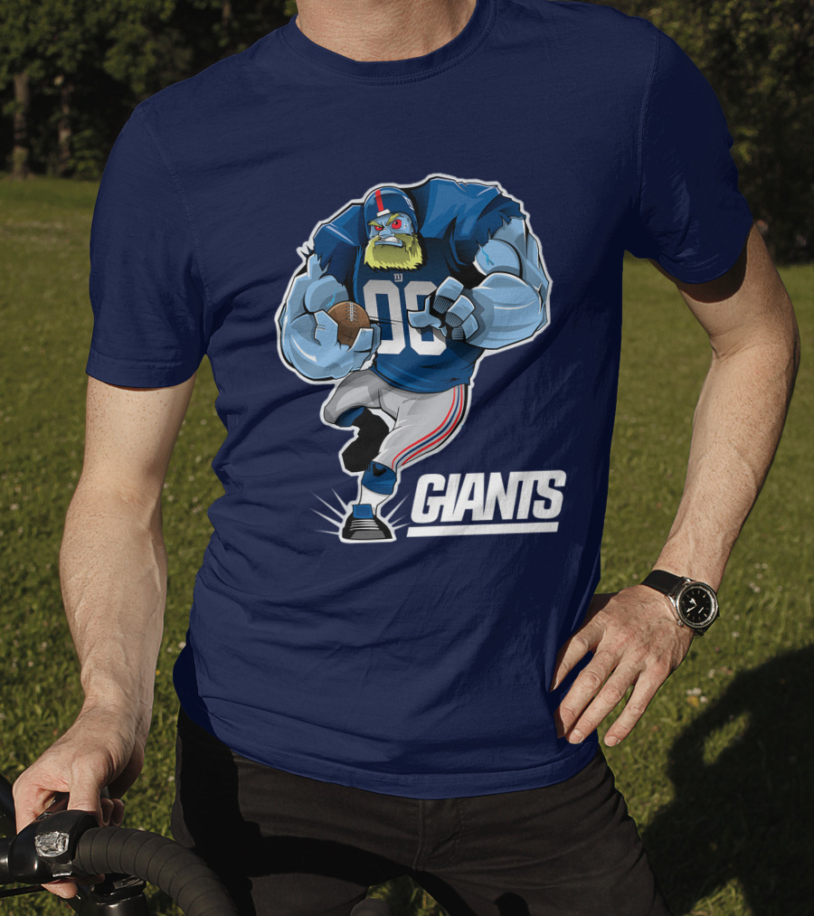 New York Giants Giants 98 Football Player Cartoon T-Shirt