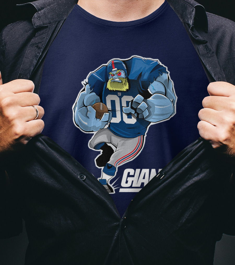 New York Giants Giants 98 Football Player Cartoon T-Shirt