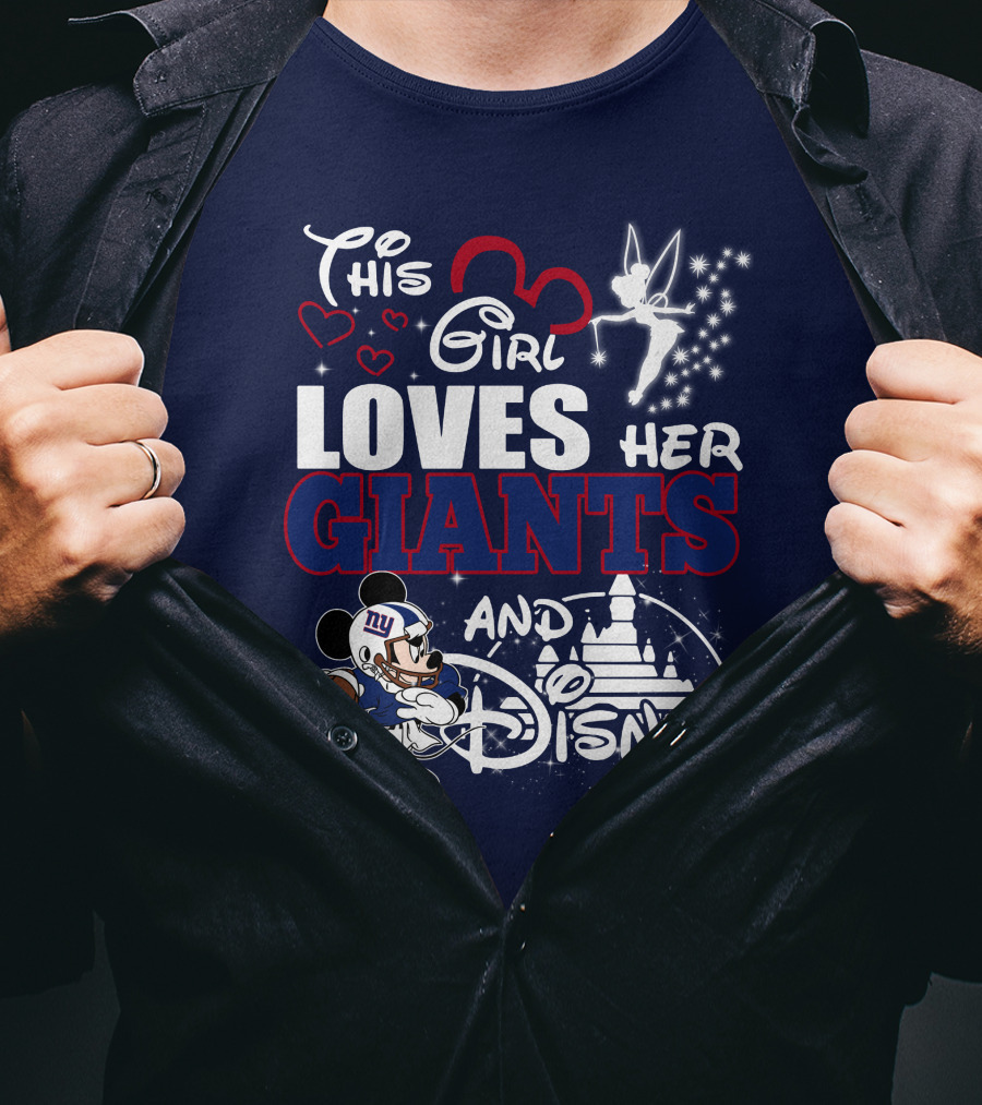 This Girl Loves Her Giants And Disney T-Shirt