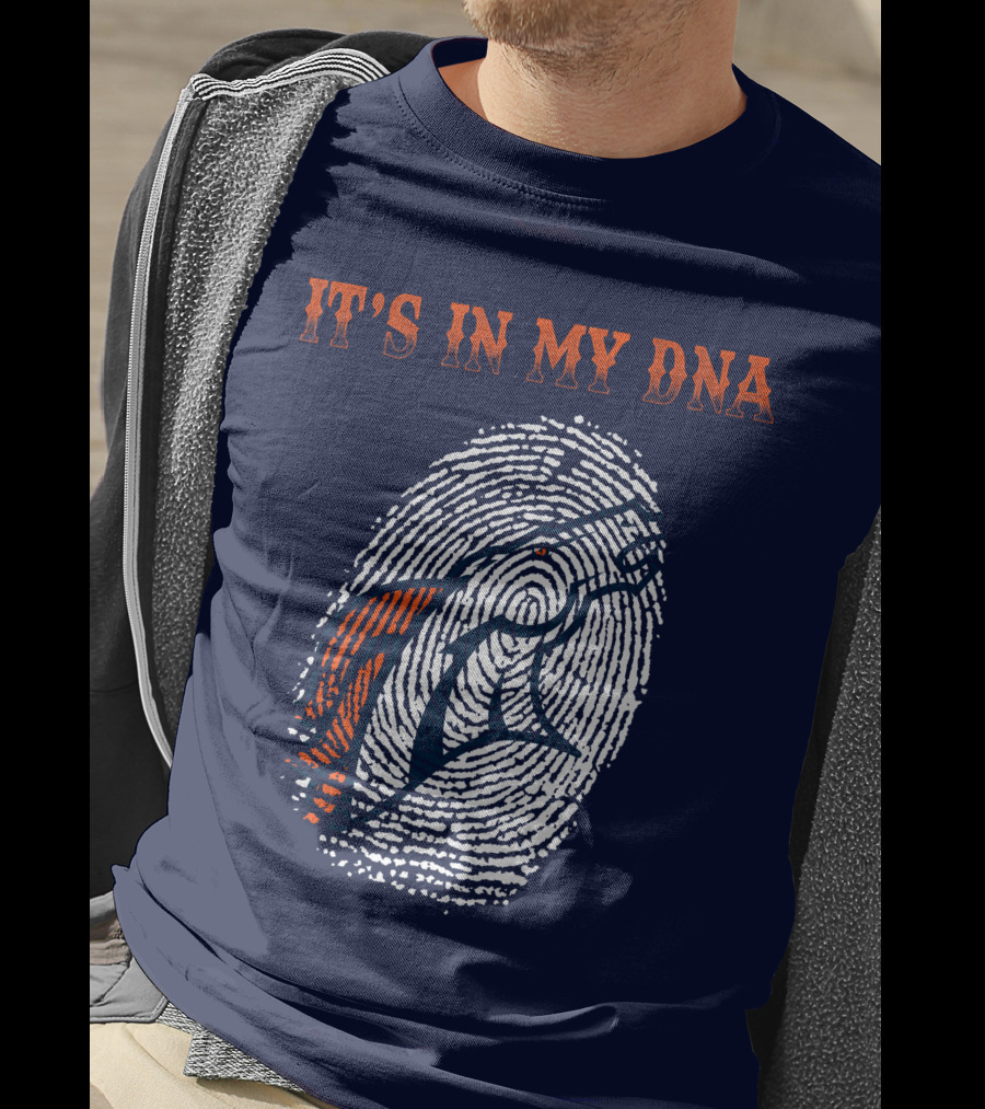 It's In My Dna Denver Broncos Fingerprint T-Shirt
