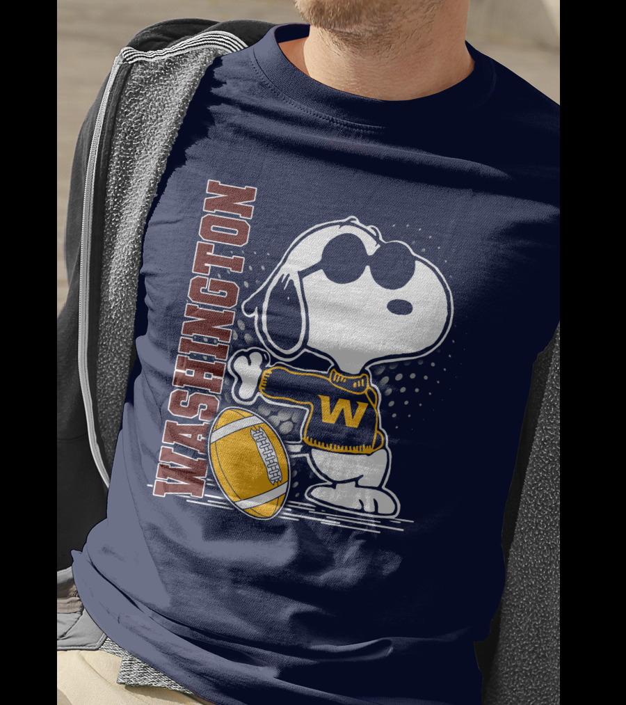 Snoopy Washington Football W Sweater Sunglasses T-Shirt