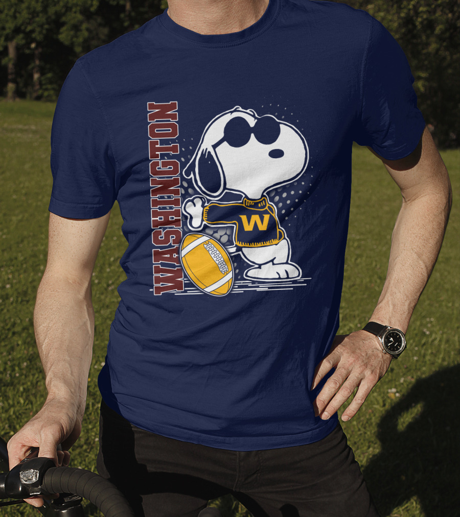 Snoopy Washington Football W Sweater Sunglasses T-Shirt
