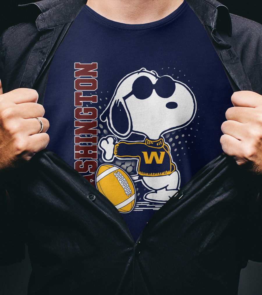 Snoopy Washington Football W Sweater Sunglasses T-Shirt