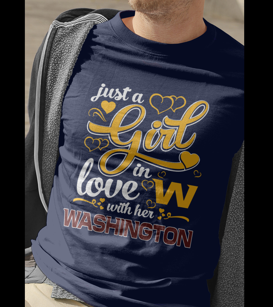 Just A Girl In Love With Her Washington T-Shirt