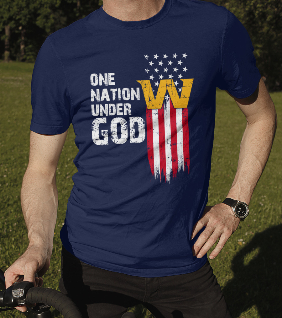 One Nation Under God Washington Usa Flag T-Shirt