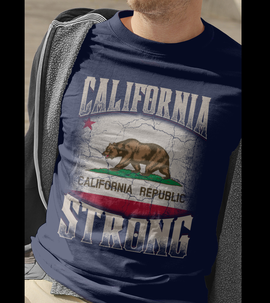 California Republic Strong Bear Flag T-Shirt