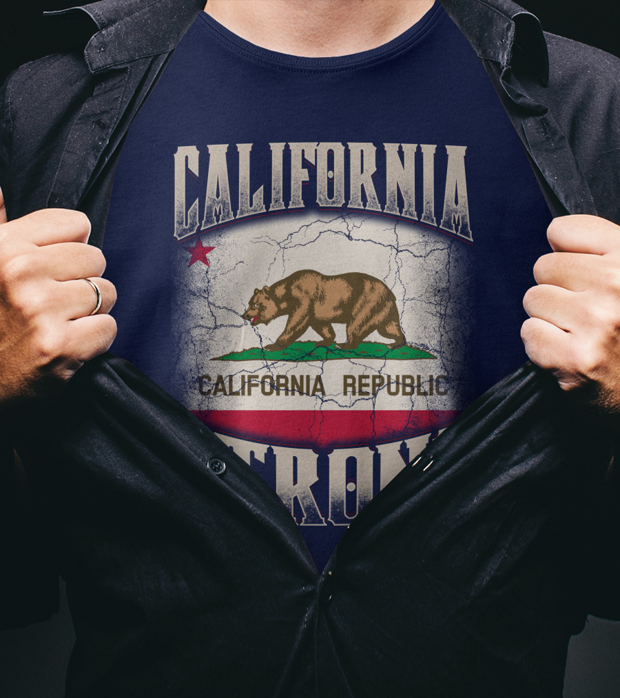 California Republic Strong Bear Flag T-Shirt