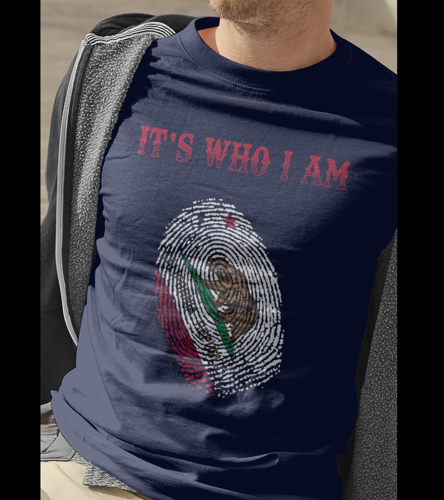 It's Who I Am Mexico Flag Fingerprint T-Shirt