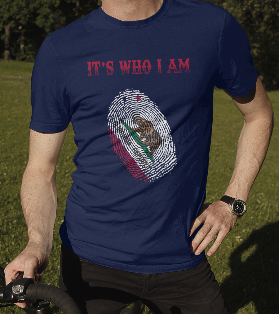 It's Who I Am Mexico Flag Fingerprint T-Shirt
