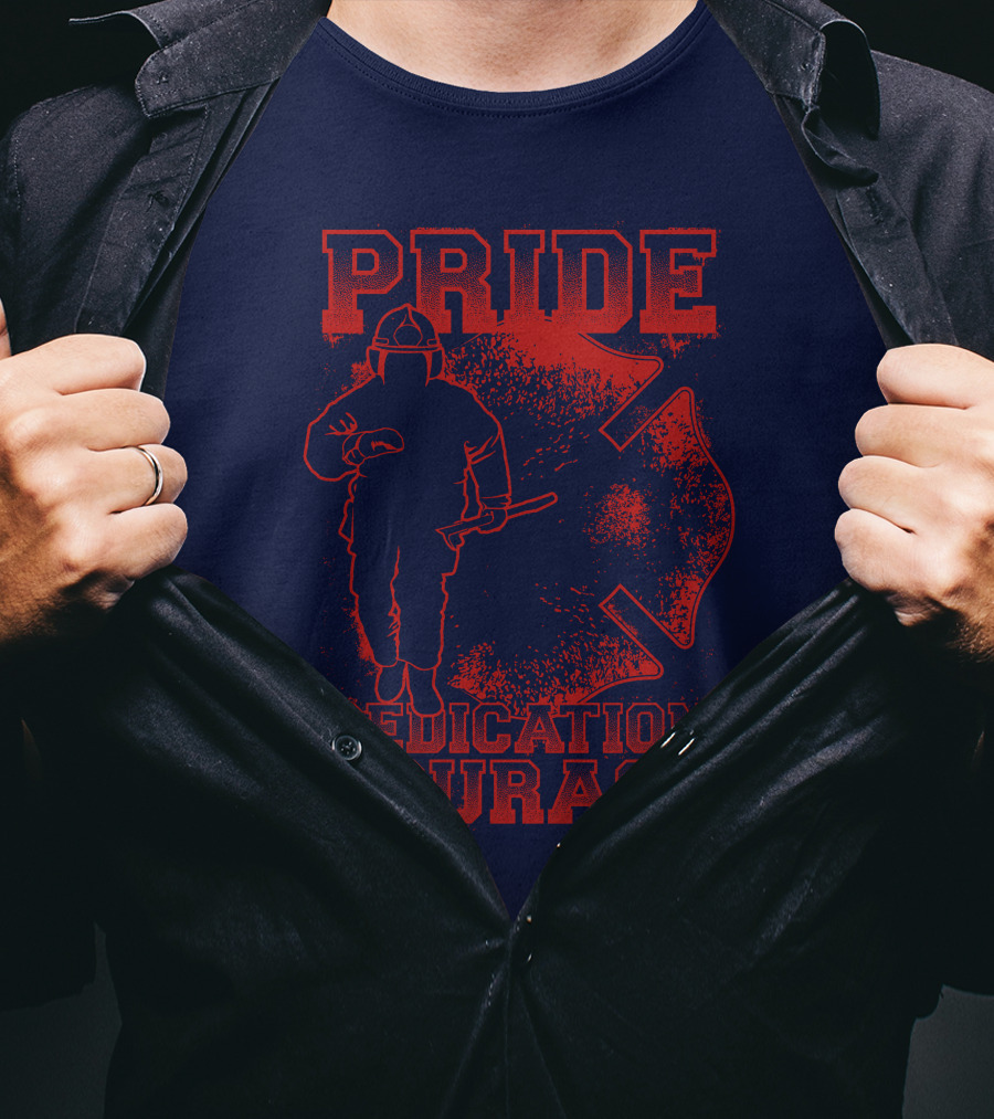 Pride Dedication Courage Firefighter T-Shirt