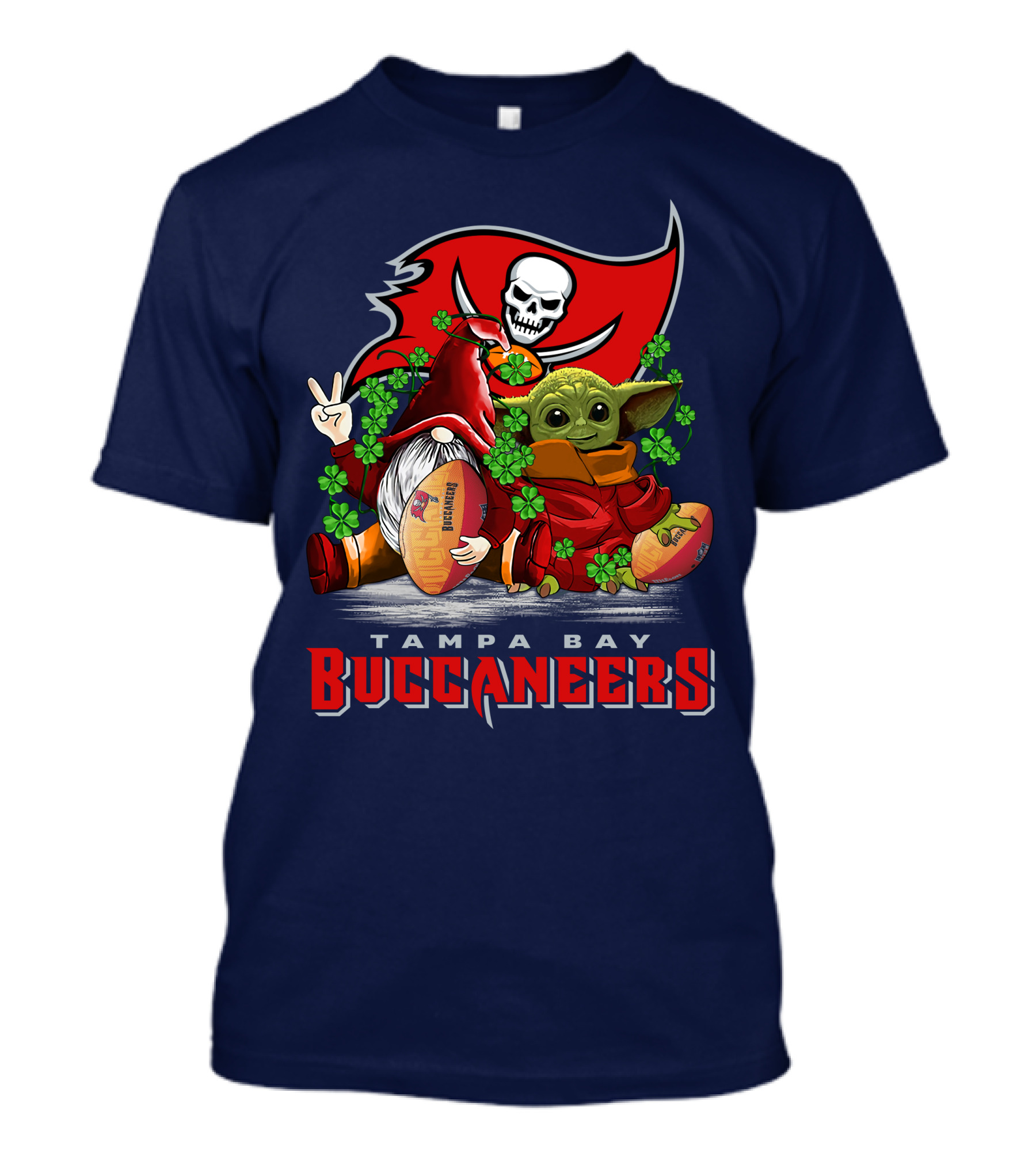 Tampa Bay Buccaneers Gnome And Baby Alien Football Peace T-Shirt
