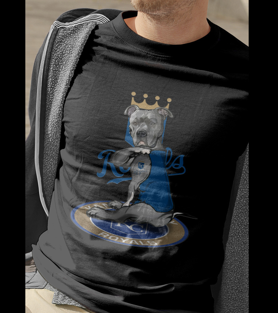 Kc Royals Dog With Crown T-Shirt