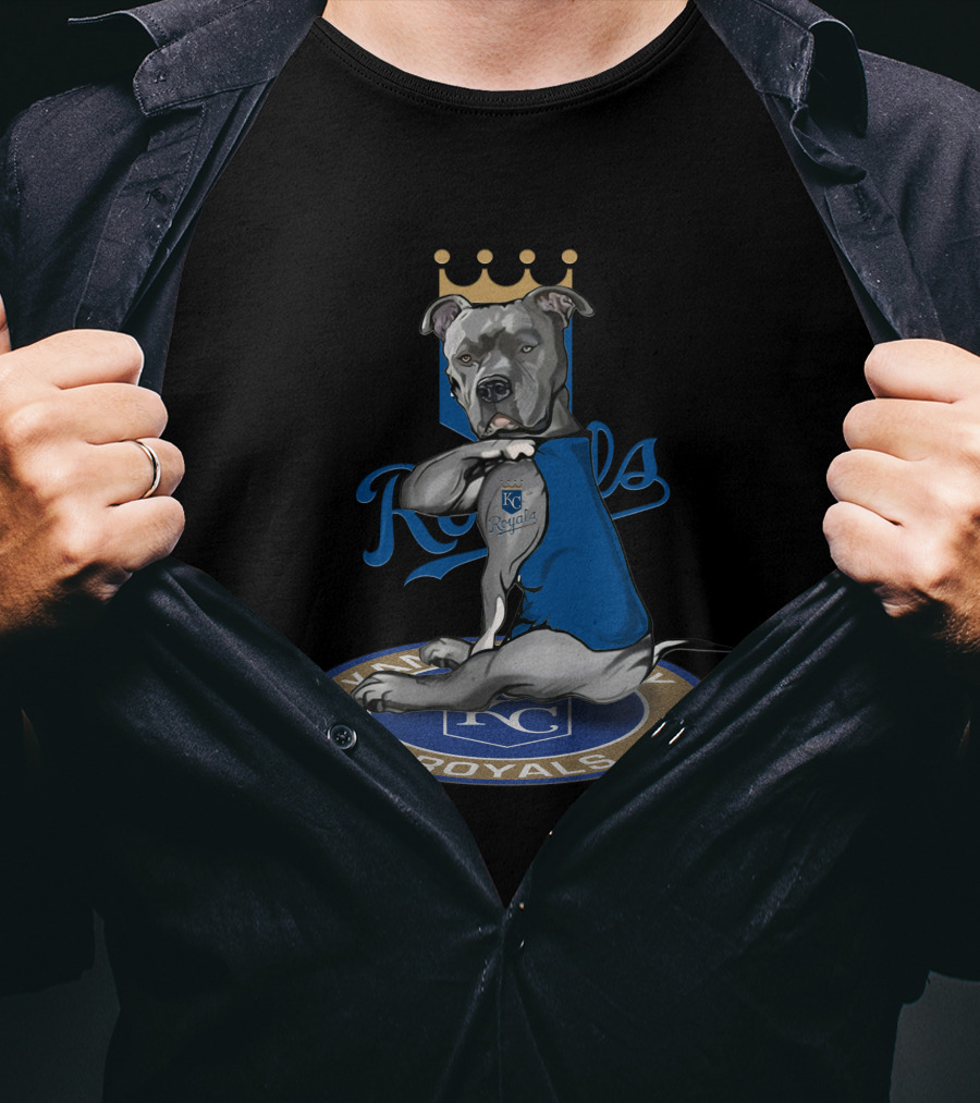 Kc Royals Dog With Crown T-Shirt