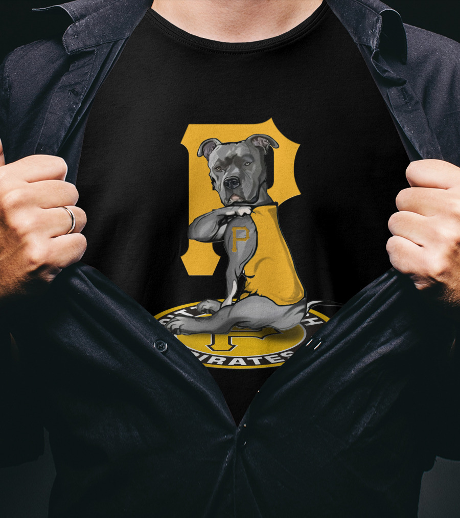 Pittsburgh Pirates Dog Mascot With Yellow Sweater And Team T-Shirt