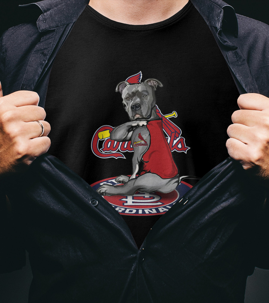 St Louis Cardinals Dog Mascot 26 Baseball Team T-Shirt
