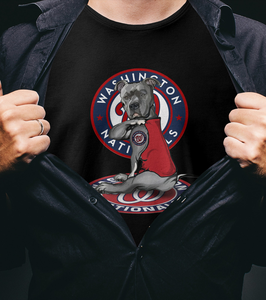 Washington Nationals Dog Wearing Team Vest T-Shirt