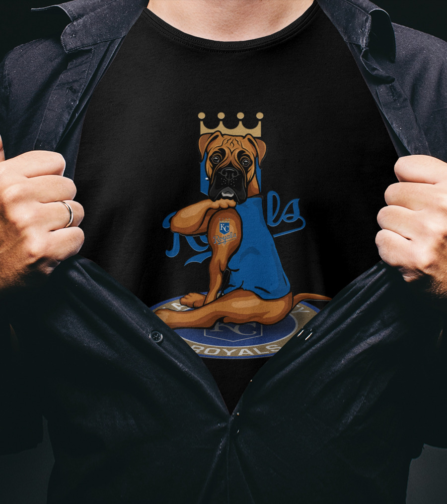 Kansas City Royals 12 Boxer Dog T-Shirt
