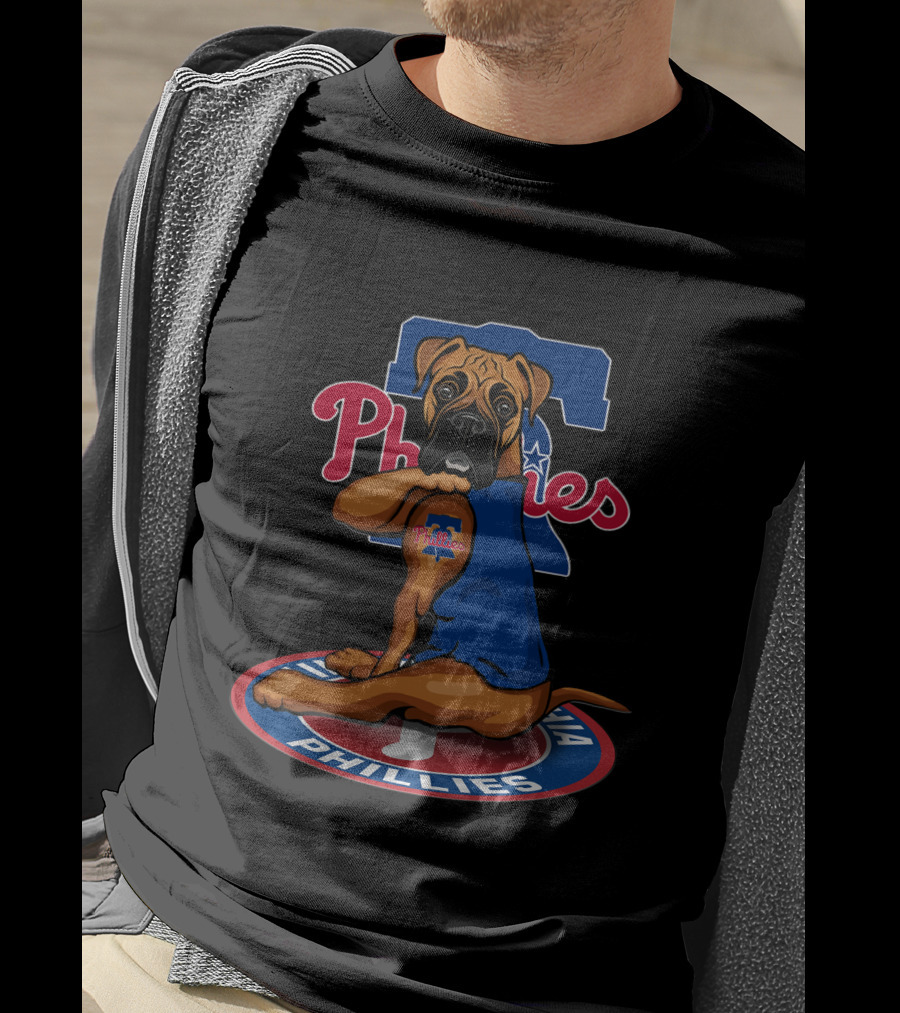 Philadelphia Phillies Dog Mascot Sitting On T-Shirt