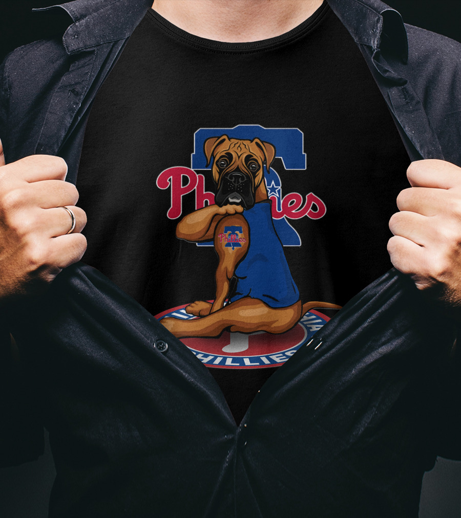 Philadelphia Phillies Dog Mascot Sitting On T-Shirt