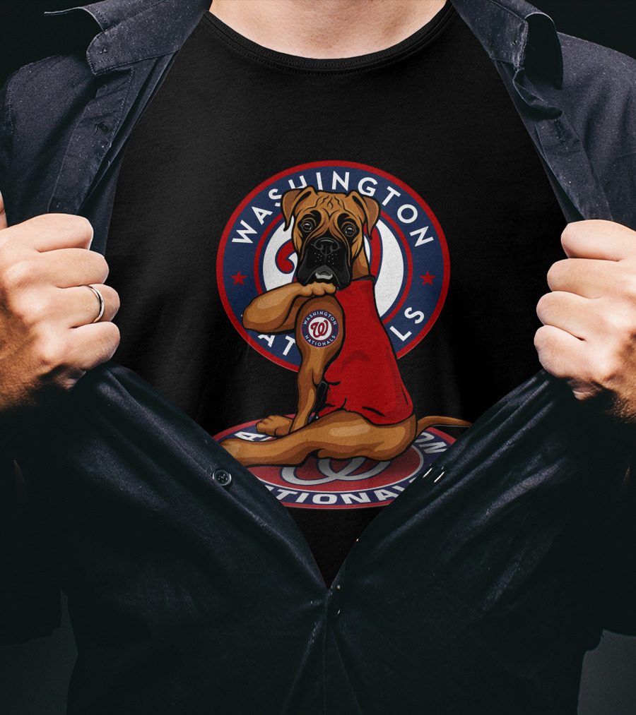 Washington Nationals Dog Mascot With Team T-Shirt