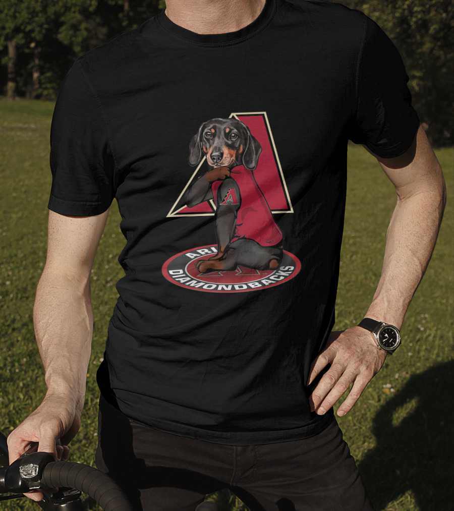 Arizona Diamondbacks Dog With Team Logo And T-Shirt