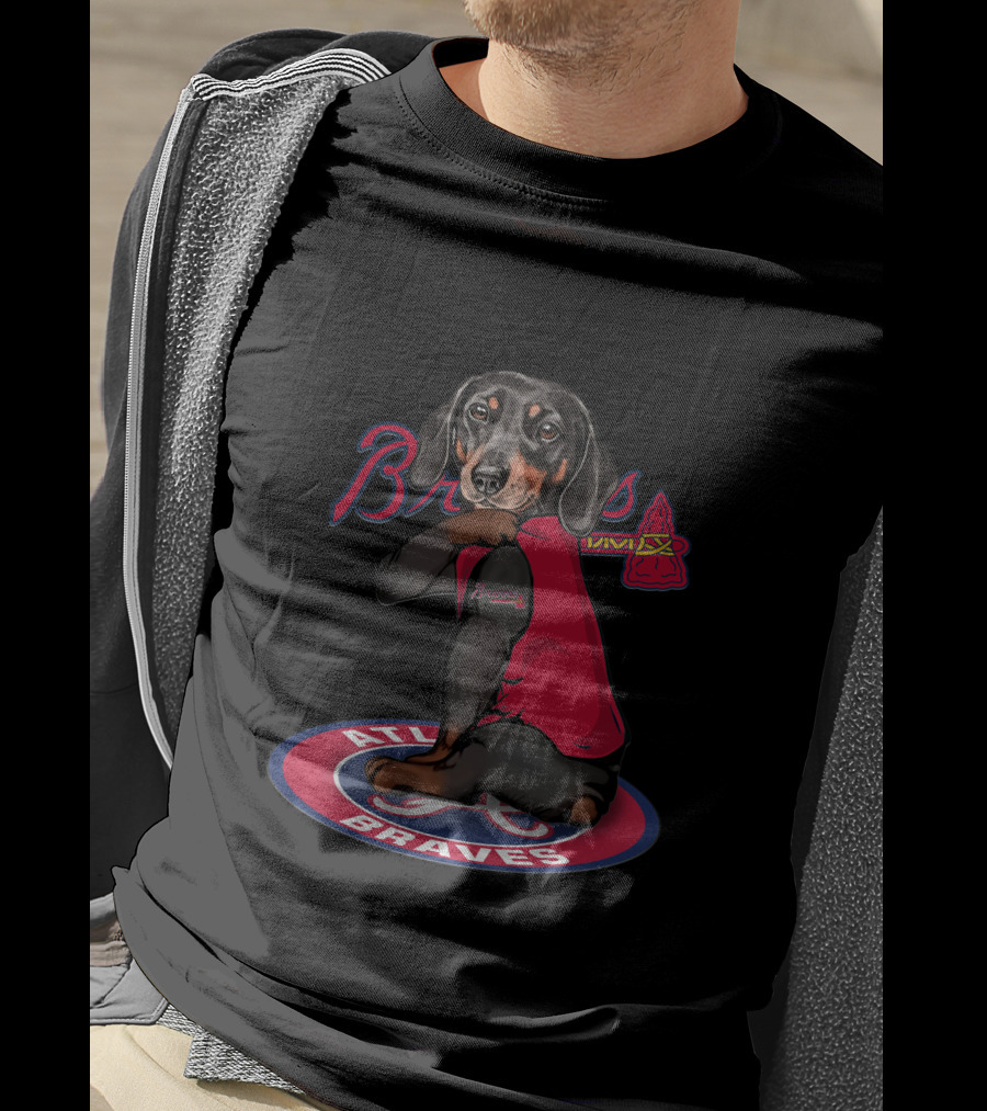 Atlanta Braves Dachshund Team Spirit T-Shirt