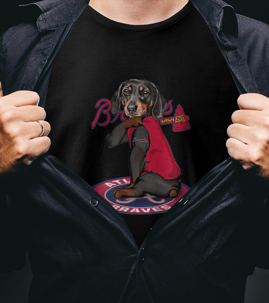 Atlanta Braves Dachshund Team Spirit T-Shirt