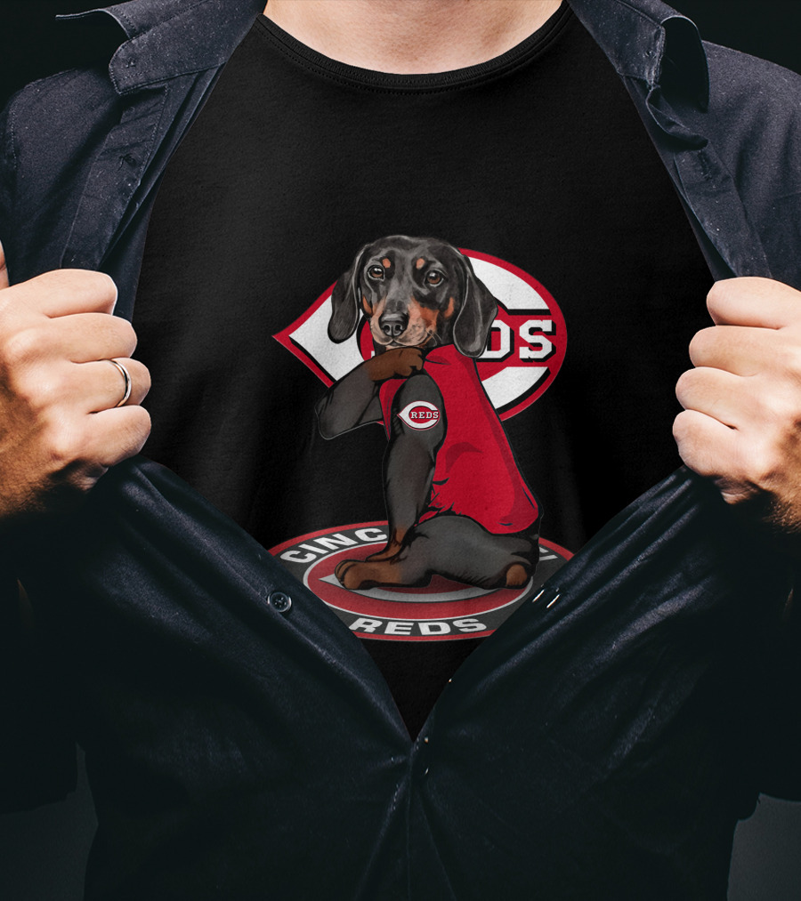 Cincinnati Reds Dachshund Mlb Fan Team T-Shirt
