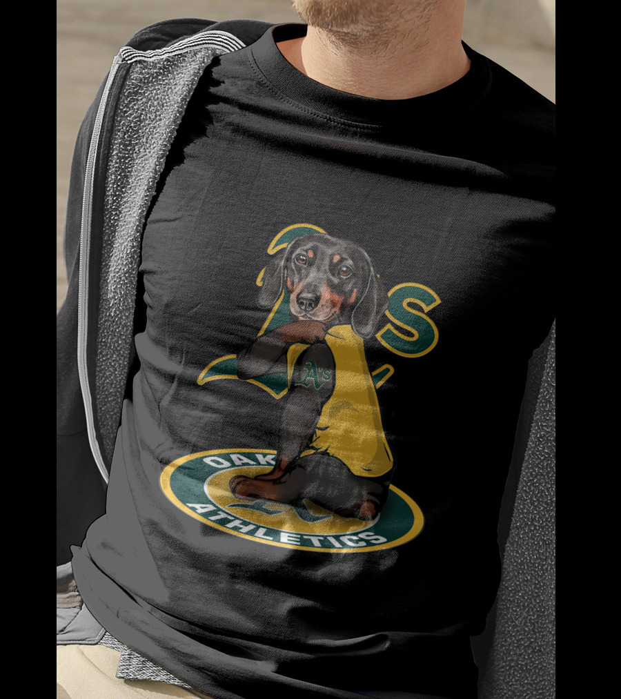 Oakland Athletics A's Dachshund Dog T-Shirt