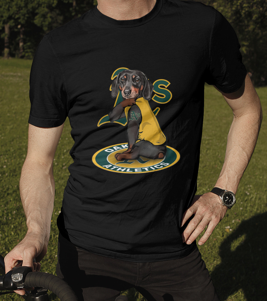 Oakland Athletics A's Dachshund Dog T-Shirt