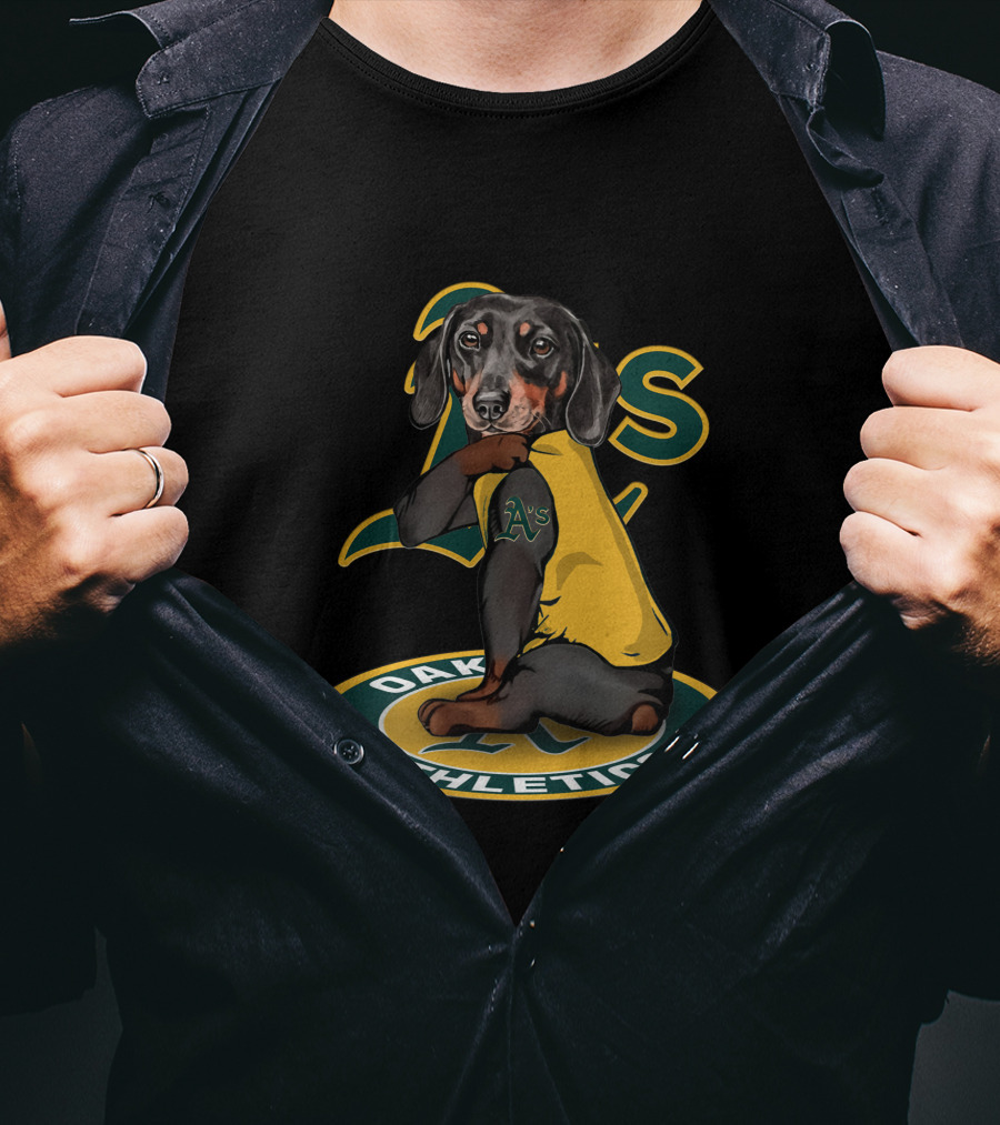Oakland Athletics A's Dachshund Dog T-Shirt