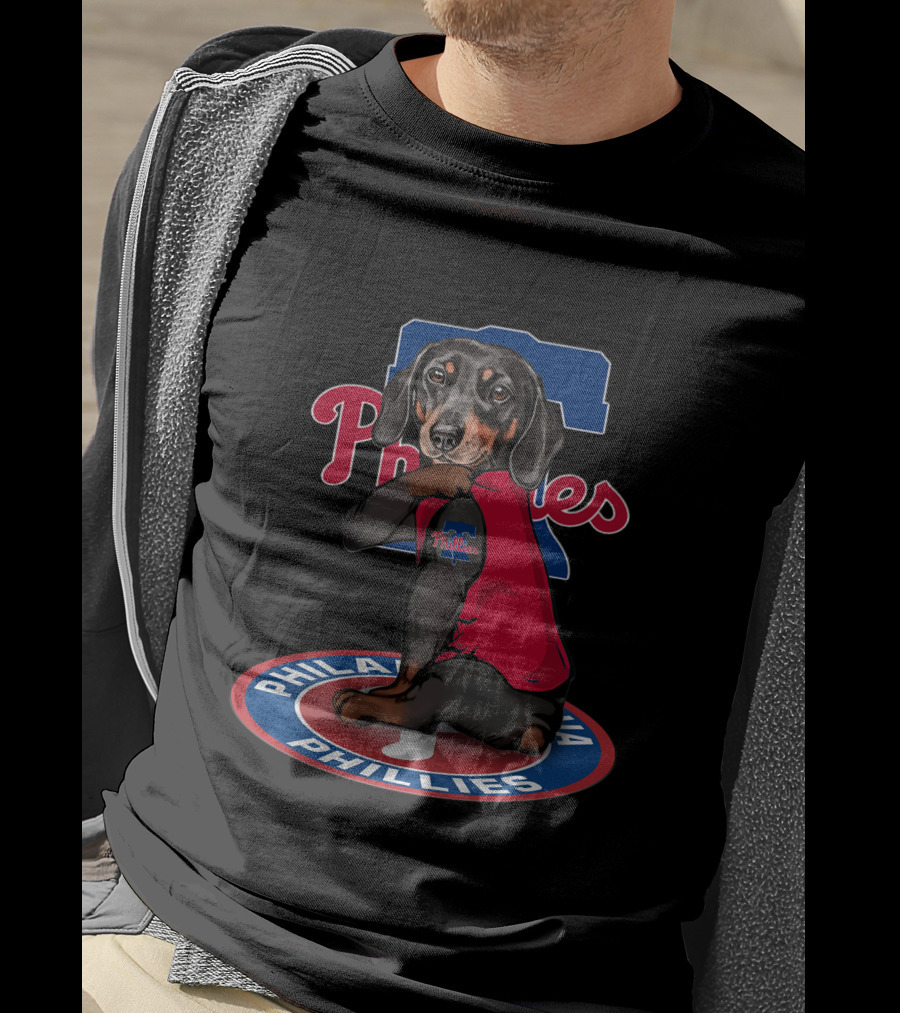 Philadelphia Phillies Dachshund Mlb Dog Fan T-Shirt