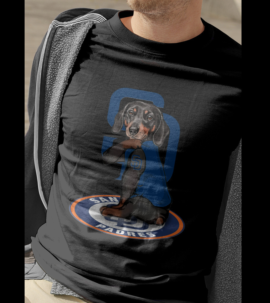 San Diego Padres 23 Dachshund Baseball Fan T-Shirt