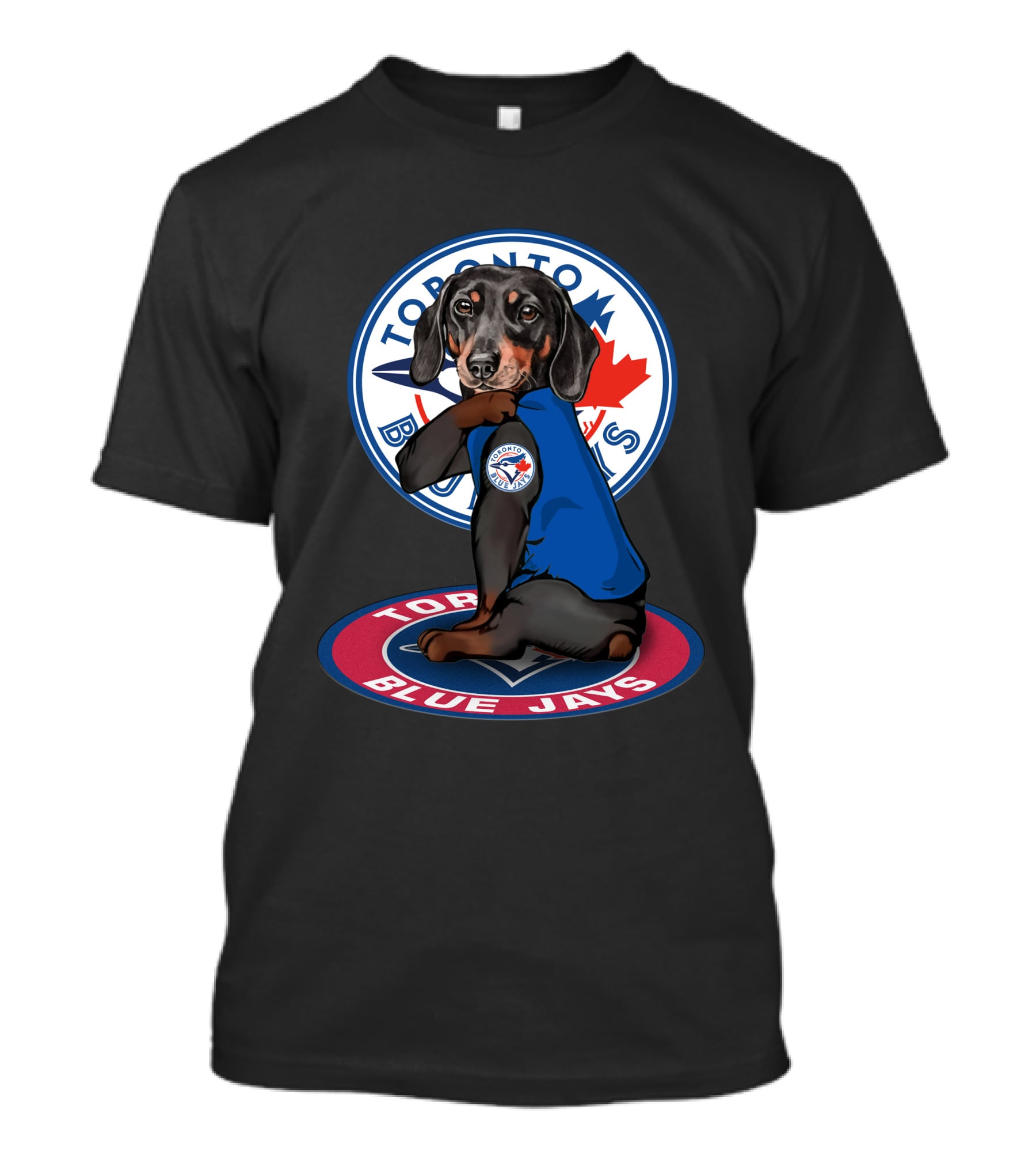 Toronto Blue Jays Dog Mascot With Team Logo And Iconic Maple Leaf T-Shirt