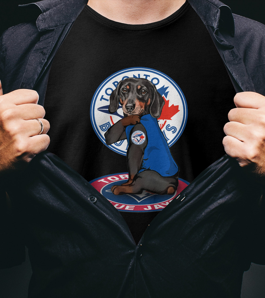 Toronto Blue Jays Dog Mascot With Team Logo And Iconic Maple Leaf T-Shirt