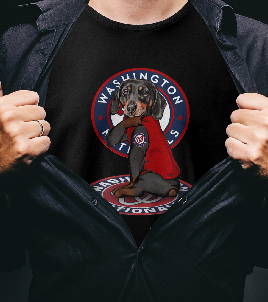 Washington Nationals Dachshund Sports T-Shirt
