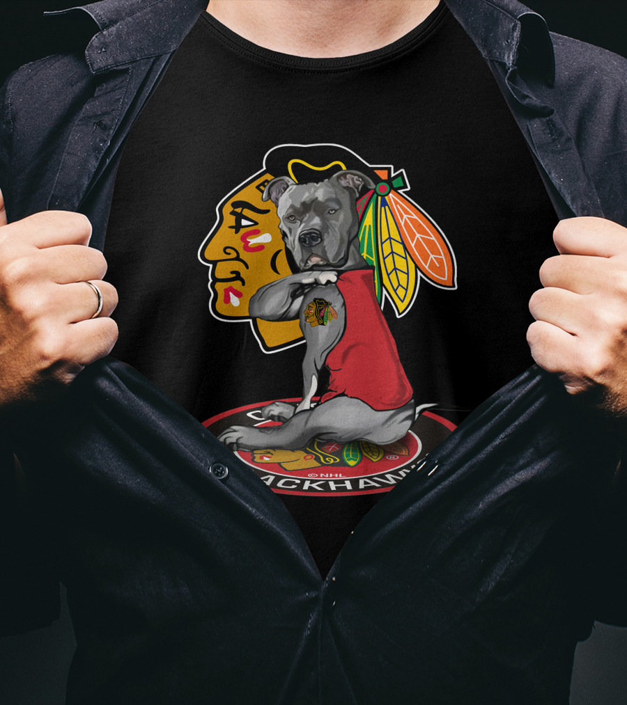 Chicago Blackhawks Nhl Dog Mascot T-Shirt