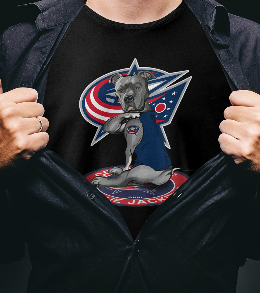 Columbus Blue Jackets Nhl Dog Mascot T-Shirt
