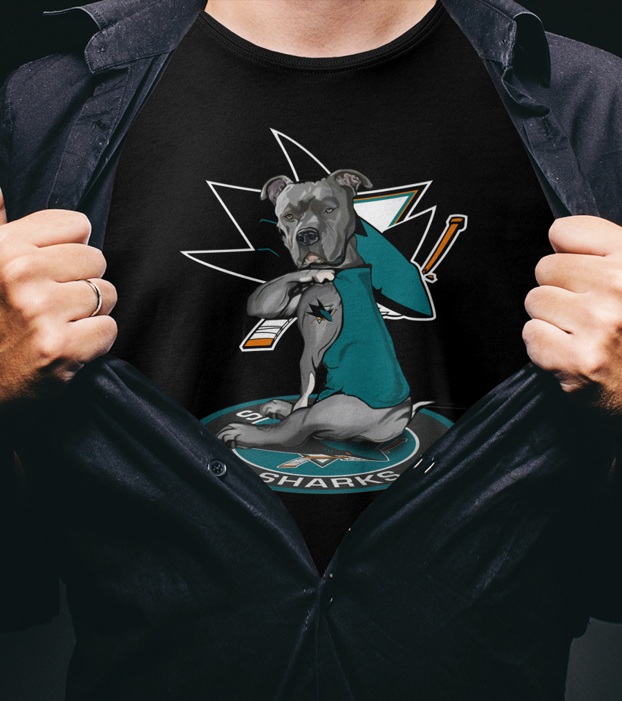 24 San Jose Sharks Dog Mascot T-Shirt