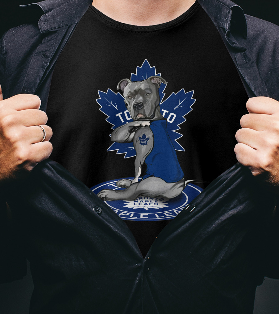 Toronto Maple Leafs Dog Mascot With Maple Leaf Emblem T-Shirt