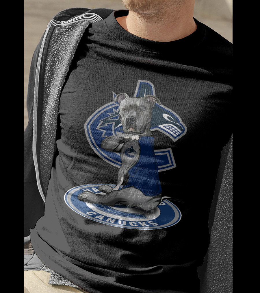Vancouver Canucks Dog With Team T-Shirt