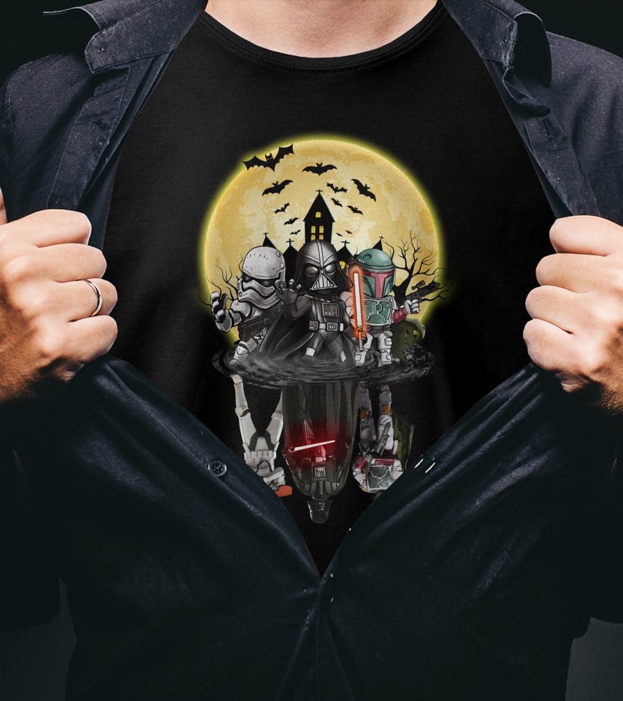 Star Wars Dark Side Halloween Reflection Battle T-Shirt